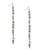 Bcbgeneration Nice Ice Antique Rhodium Plated Base Metal Glass and Rhinestone Pearl Linear Earring - Grey