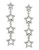 Bcbgeneration Stardust Light Antique Rhodium Plated Glass Linear Star Earring - Grey