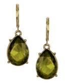 Sam Edelman Teardrop Stone Drop Earrings - Green
