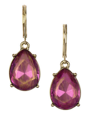Sam Edelman Teardrop Stone Drop Earrings - Pink