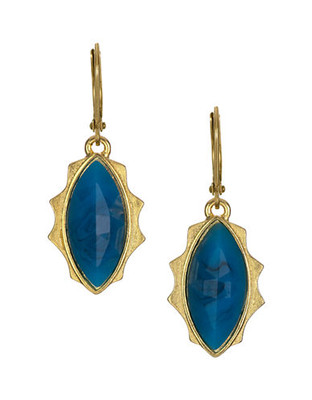 Sam Edelman Marquis Stone Drop Earrings - Blue