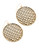 Guess Basketweave Drop Disc Earrings - Gold