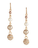 Expression Multi Faux Pearl Drop Earrings - assorted
