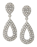 Expression Crystal Teardrop Earrings - Silver