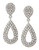 Expression Crystal Teardrop Earrings - Silver
