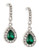 Expression Small Pave Teardrop Earrings - Green