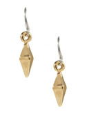 Kensie Faceted Drop Earrings - Gold