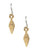 Kensie Faceted Drop Earrings - Gold