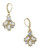 Cezanne Metal Crystal Drop Earring - Gold