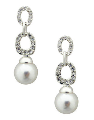 Cezanne Pearl Drop Earring - White