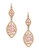 R.J. Graziano Crystal Beaded Drop Earrings - Pink