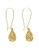 Expression Trapped Stone In Oval Cut Out Earrings - GOLD