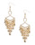 Expression Faceted Bead Drop Earrings - Gold