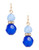 Expression Honey Comb Bead Drop Earrings - blue