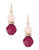 Expression Honey Comb Bead Drop Earrings - red