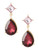 Expression Faceted Stone Drop Earrings - Red