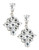 Expression Crystal Flower Drop Earrings - Silver