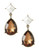 Expression Stone and Pearl Drop Earrings - Brown