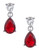 Expression Small Crystal Teardrop Earrings - Red
