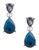 Expression Small Crystal Teardrop Earrings - Blue