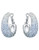 Swarovski Abstract Pierced Hoop Earrings - Silver