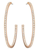 Swarovski Pierced Earrings Hoops - White