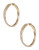 Michael Kors Pave Crossover Hoop Earrings - Gold