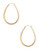 Nadri Gold 2 inch Tapered  Elongated Hoop - Gold
