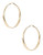 Nadri Large Engraved Hoop Earrings - Gold