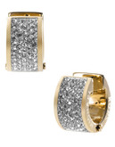 Michael Kors Gold Tone Clear Crystal Pave Huggie Earring - GOLD