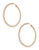 A.B.S. By Allen Schwartz Pave Hoop Earrings - Gold