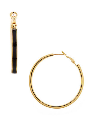 Kate Spade New York Bar None hoop earrings - Black