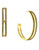 Vince Camuto Linear Equation Gold Plated Glass Hoop Earring - Gold