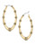 Sam Edelman Kinfe Edge Oval Hoop Earrings - Gold