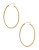 Nadri Gold 1 1/2 inch Oval Hoop - GOLD