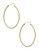 Nadri Gold 1 1/2 inch Oval Hoop - Gold