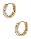 Nadri Faceted Hoop Earrings - Gold