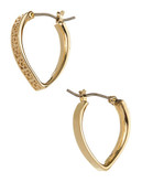 Trina Turk Border Pointed Hoop Earrings - Gold