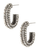 Haskell Purple Label Oval Pave Earrings - Crystal
