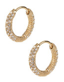 Nadri Pave Hoop Earrings - Gold