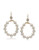 Carolee Lux Life of the Party Open Gypsy Hoop Pierced Earrings - White
