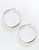 Lauren Ralph Lauren Large Tube Hoop - Silvertone