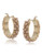Carolee Jamie Suede Pearl Hoop Pierced Earrings Gold Tone Plastic Hoop Earring - Gold
