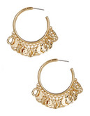 R.J. Graziano Goldtone Hoop Dangle Earrings - Gold