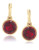 Carolee Berry Chic Drop Hoop Pierced Earrings - Red