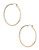 A.B.S. By Allen Schwartz Hammered Hoop Earrings - Gold