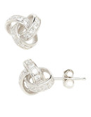 Expression Sterling Silver Love Knot Earrings - Silver