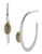 Robert Lee Morris Soho Oval Bead Hammered Sculptural Hoop Earring - Silver