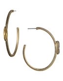 Sam Edelman Stone Center Hoop Earrings - Light Topaz