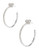 Betsey Johnson Small Crystal Bow Hoop Earrings - CRYSTAL